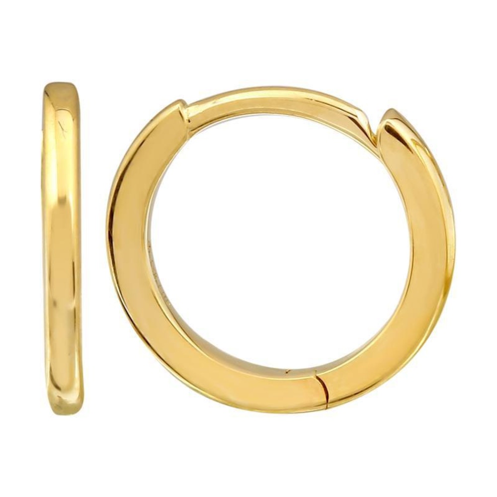 14k Solid Gold Huggies